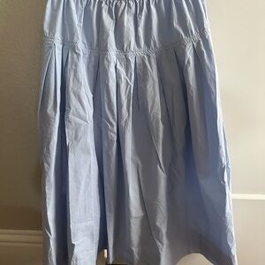 Alex Mill pleated midi skirt blue xs